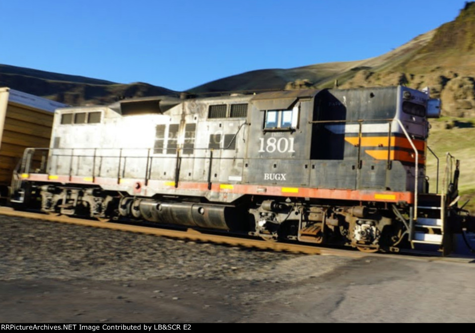 BUGX GP9R 1801 on BNSF train H-VAWFRS